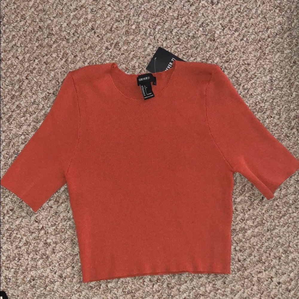 Orange crop top